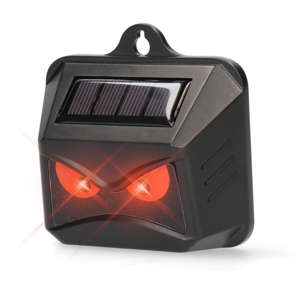 Wildtiervertreiber mit roten LEDs und Solarenergie, 2 Stück – Knock Pest Wild Solar