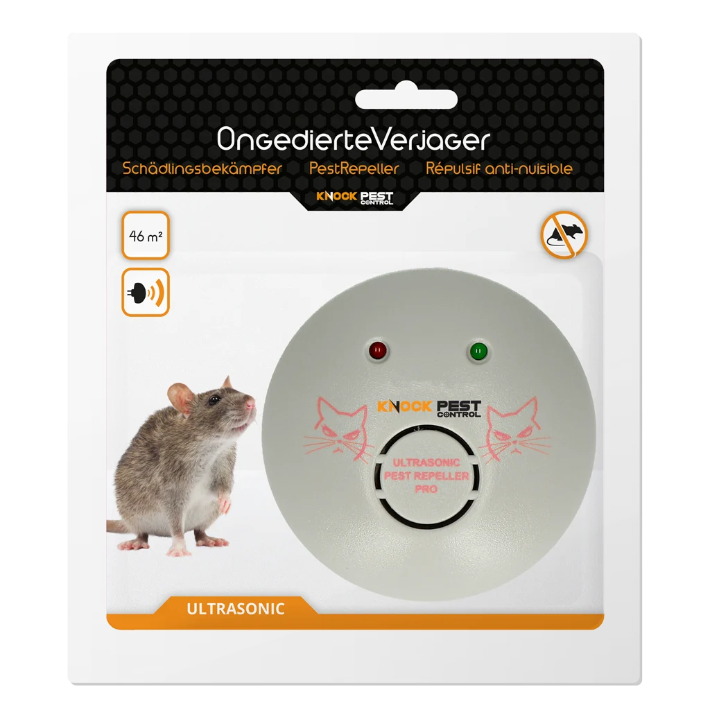 KNOC00072.png Ultraschall Schädlingsvertreiber für die Steckdose, bis zu 46 m² – Knock Pest Ultrasonic Pest Repeller Home – Bild 1