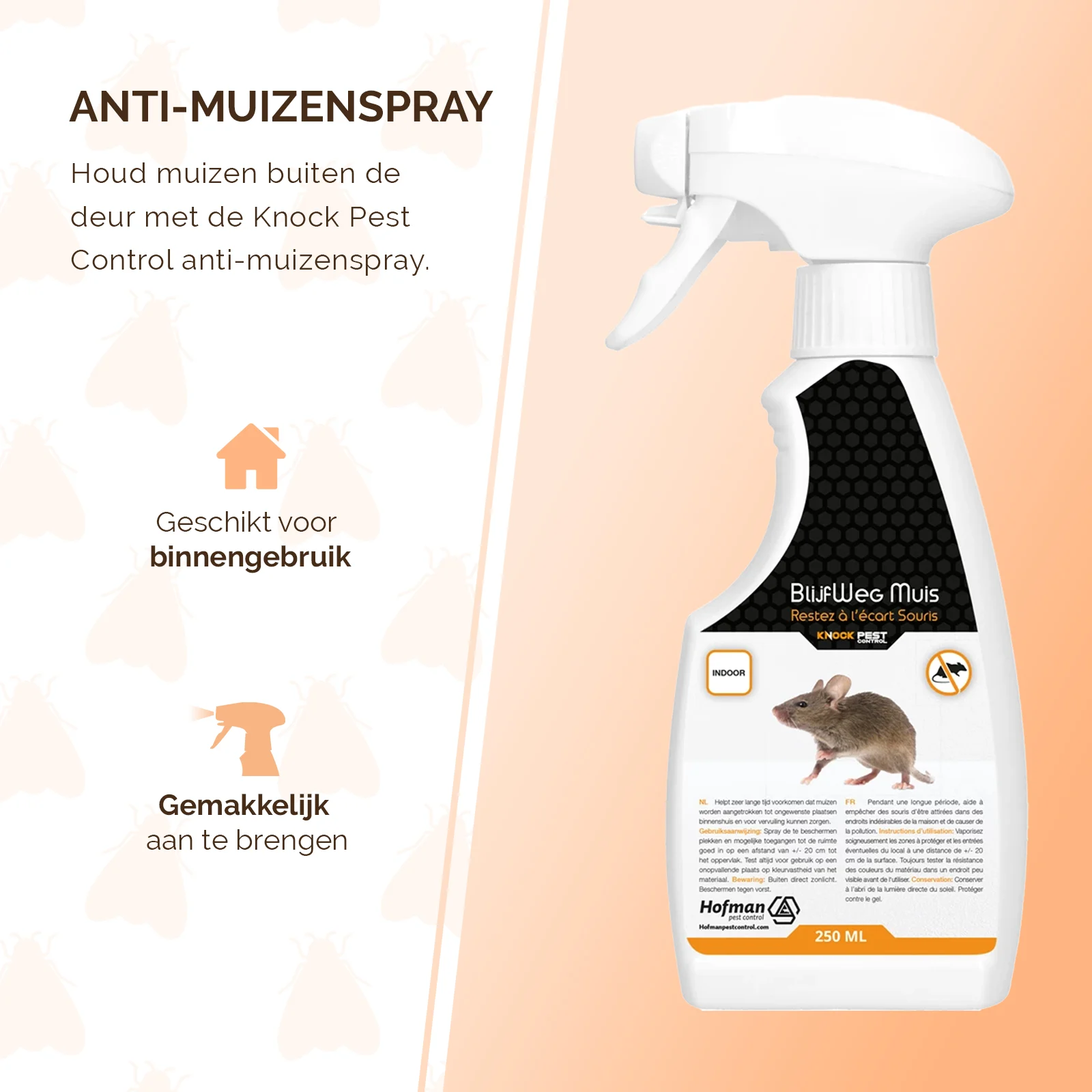 Mäuseabwehrspray für Innenräume, 250 ml – Knock Pest BlijfWeg Muis – Bild 2
