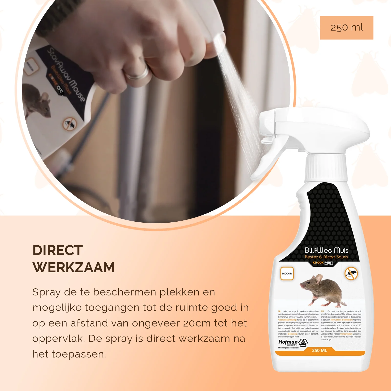 Mäuseabwehrspray für Innenräume, 250 ml – Knock Pest BlijfWeg Muis – Bild 5