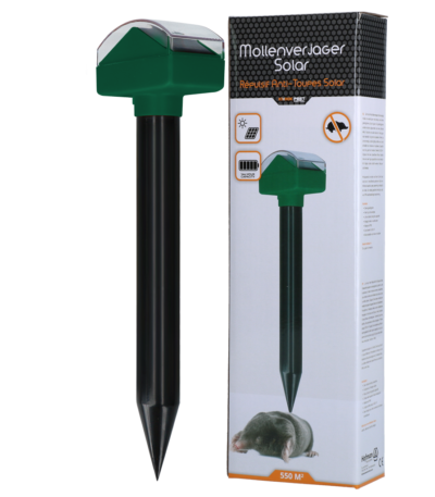 Maulwurfvertreiber mit Solarenergie und Schallwellen – Knock Pest Solar
