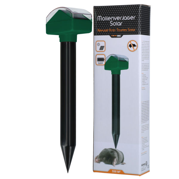 Maulwurfvertreiber mit Solarenergie und Schallwellen – Knock Pest Solar