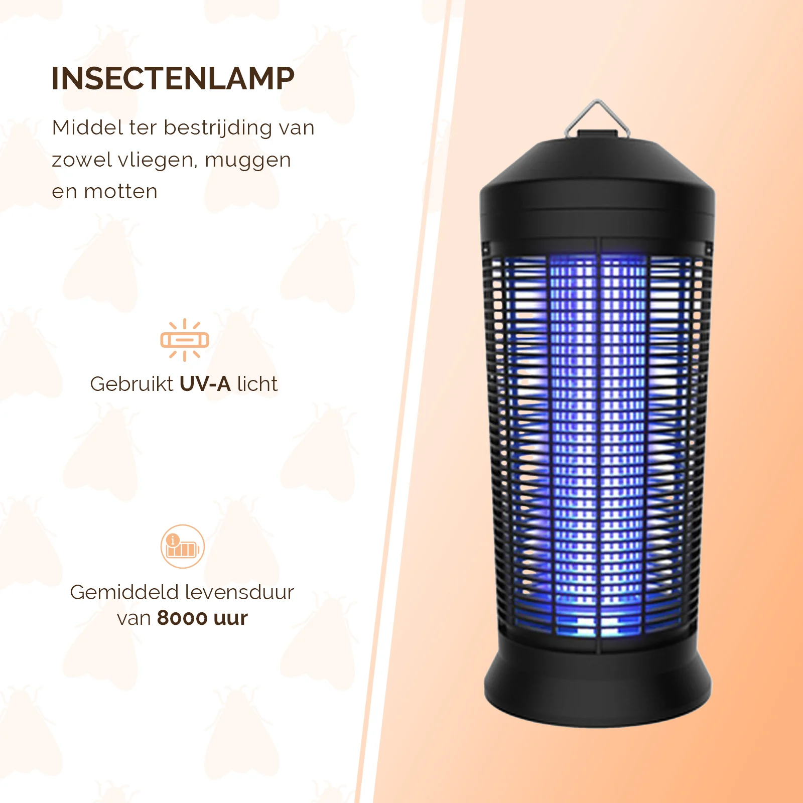 Insektenlampe mit UV A und Elektrogitter, 36 W – Knock Pest Insect Killer – Bild 2