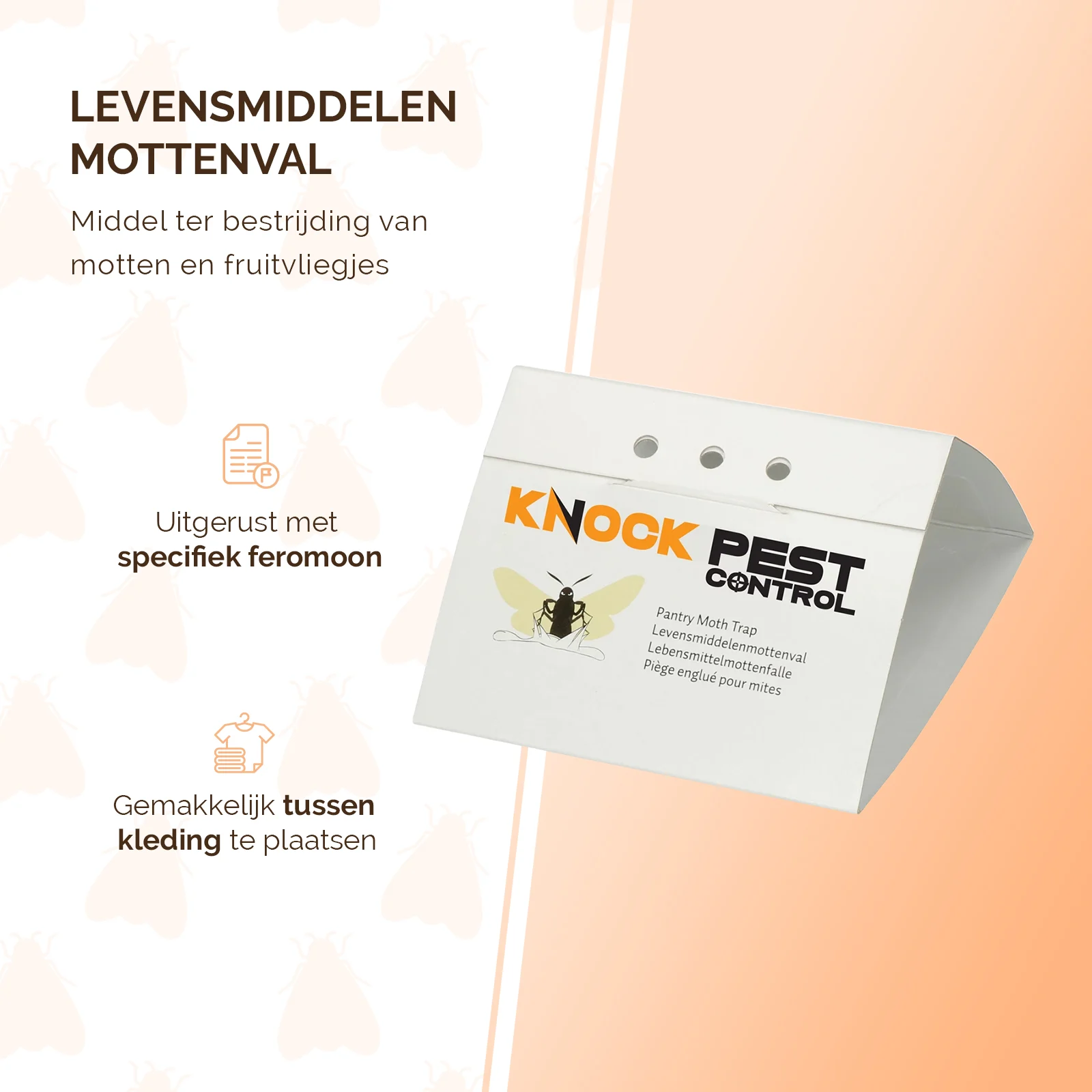 Lebensmittelmottenfalle mit Pheromon, 2 Klebefallen – Knock Pest Delta – Bild 5