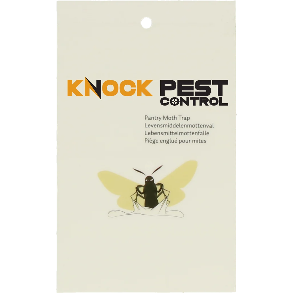 Lebensmittelmottenfalle mit Pheromon und Klebestreifen, 2 Klebefallen – Knock Pest Flach – Bild 2