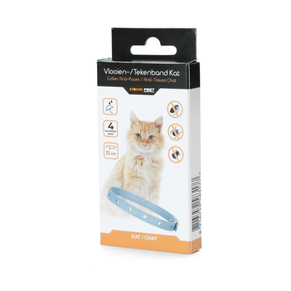 Zeckenhalsband für Katzen gegen Flöhe, 33 cm, Niederländisch und Französisch – Knock Pest