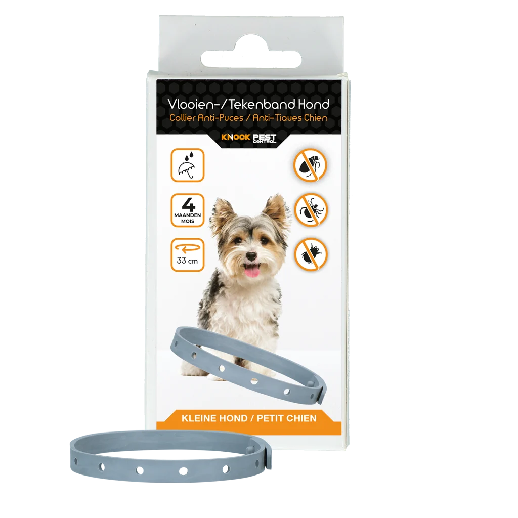 KNOC00116E.png Zeckenhalsband für Hunde gegen Flöhe, 33 cm, Niederländisch und Französisch – Knock Pest – Bild 1