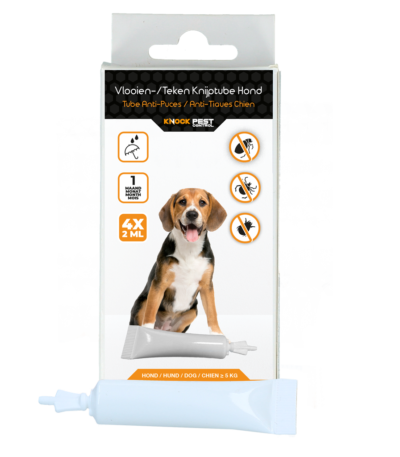 Flohpipette für Hunde ab 5 kg, gegen Zecken, 4 x 2 ml – Knock Pest