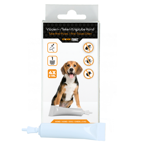 Flohpipette für Hunde ab 5 kg, gegen Zecken, 4 x 2 ml – Knock Pest