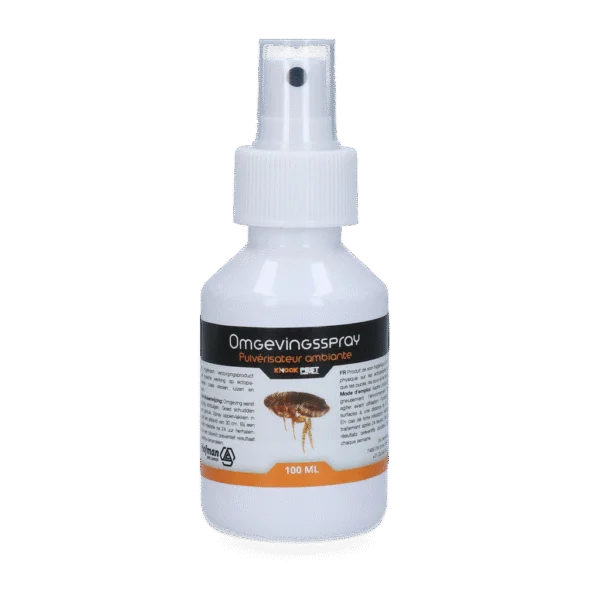 Umgebungsspray gegen Flöhe, Läuse und Zecken, 100 ml – Knock Pest Umgebungsspray