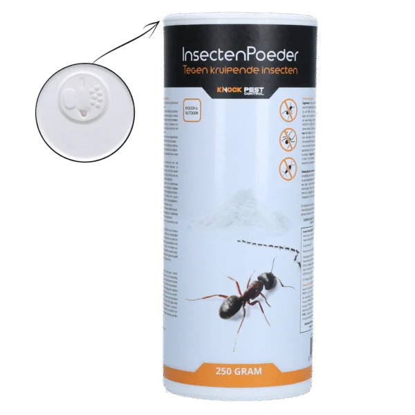 Ameisenpulver für den Außenbereich und gegen krabbelnde Insekten in Innenräumen, 250 g – Knock Pest