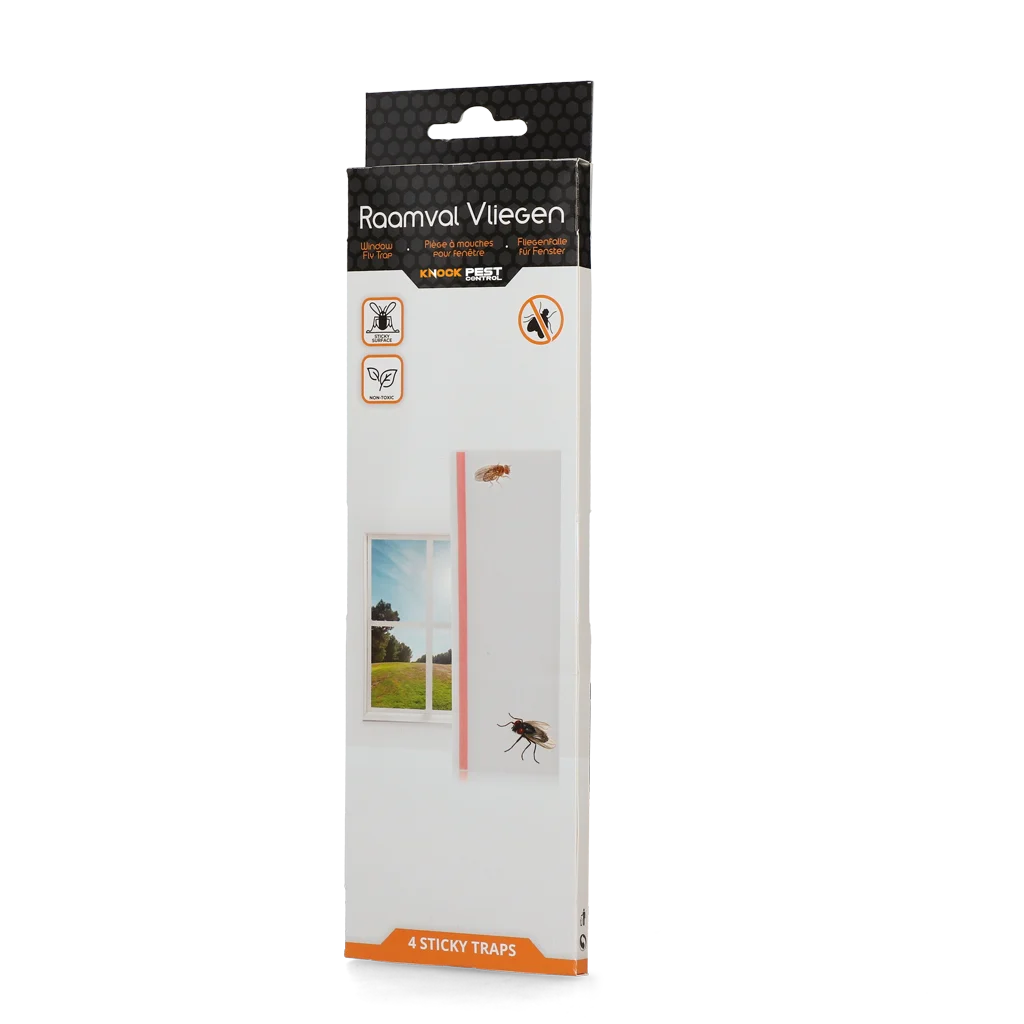Fensterfliegenfalle, transparent, 4 Stück – Knock Pest – Bild 1