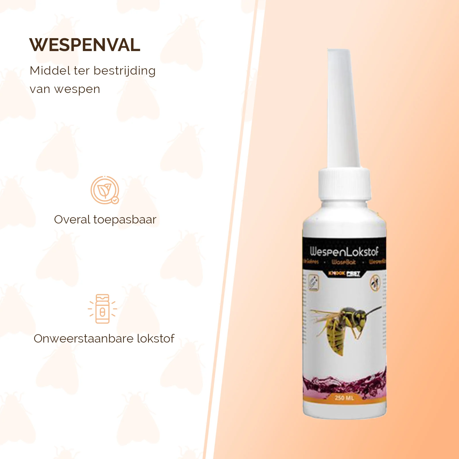 Wespenfalle mit 250 ml Wespenlockstoff, Ø 16,5 cm x 22,5 cm – Knock Pest – Bild 2