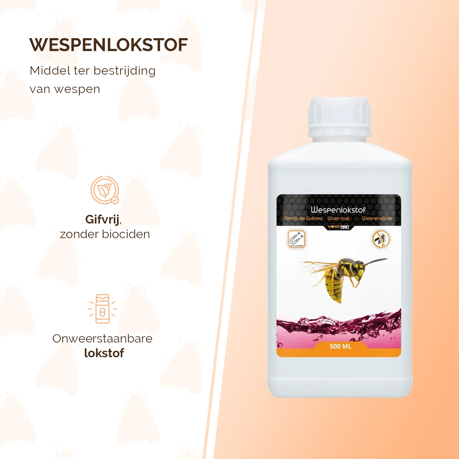Wespenlockstoff für Wespenfallen, 500 ml – Knock Pest Wasp Bait (Wespentraktatie) – Bild 2
