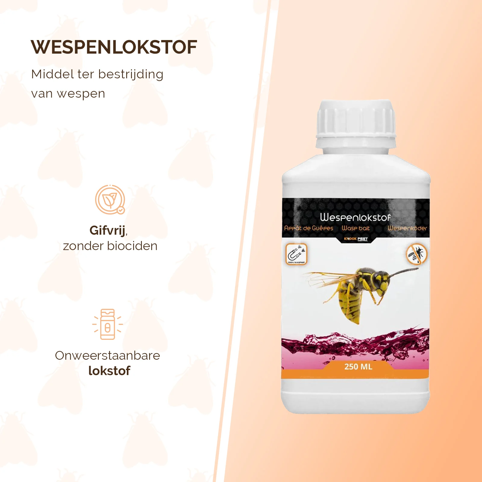 Wespenköder für Wespenfallen, 250 ml – Knock Pest Wasp Bait (Wespentraktatie) – Bild 2