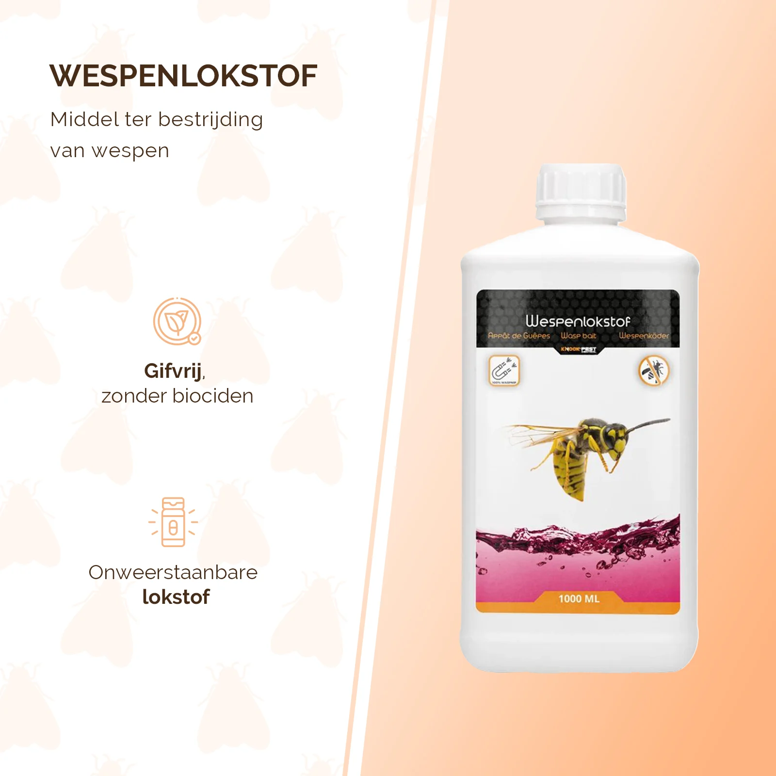 Wespenköder für Wespenfallen, 1 l – Knock Pest Wasp Bait (Wespentraktatie) – Bild 2