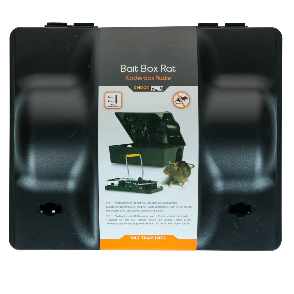 KNOC00147.png Köderstation für Ratten und Mäuse mit Rattenfalle, 23,5 x 19,5 x 10,5 cm – Knock Pest Dual bait – Bild 1
