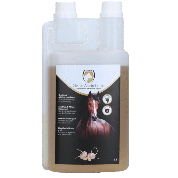 Flüssiger Knoblauch für Pferde, 1 l – Excellent Horse Garlic Allicin Liquid