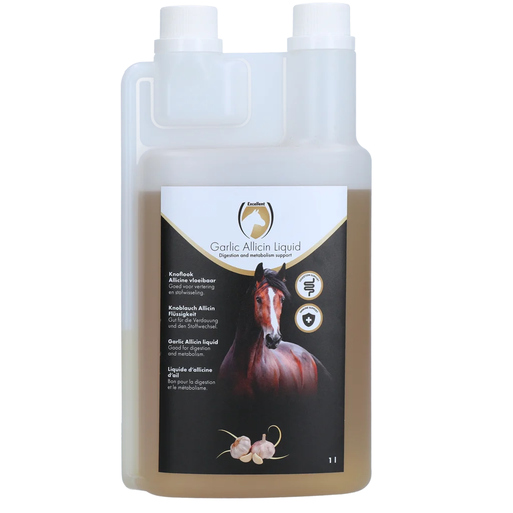 Flüssiger Knoblauch für Pferde, 1 l – Excellent Horse Garlic Allicin Liquid – Bild 1