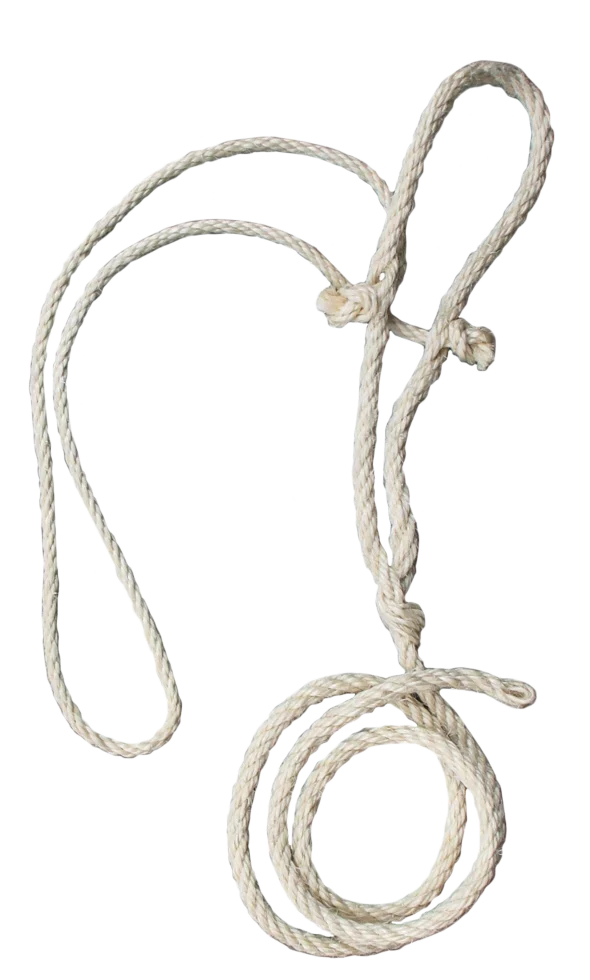 Kuhhalfter aus Sisal mit dünnem Genickseil, 200 cm