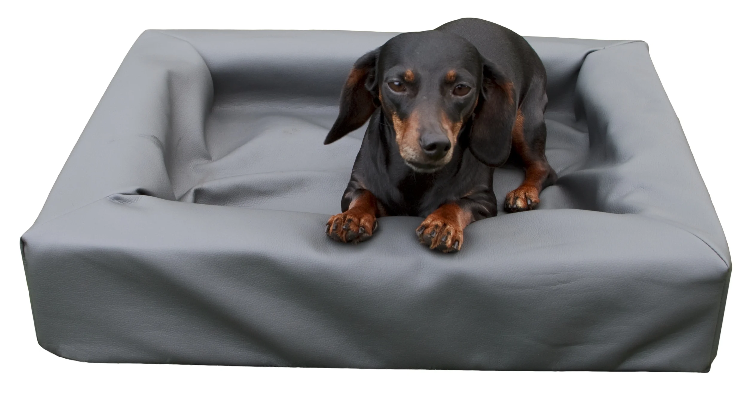 Hundebett Lounge aus Kunstleder mit erhöhtem Rand S, 50 x 60 cm – Bild 3