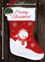 Weihnachtsstrumpf für Haustiere mit Aufhängeschlaufe, 20 x 38 cm – Hofman Animal Care Christmas Stocking Wooly Santa – Bild 2