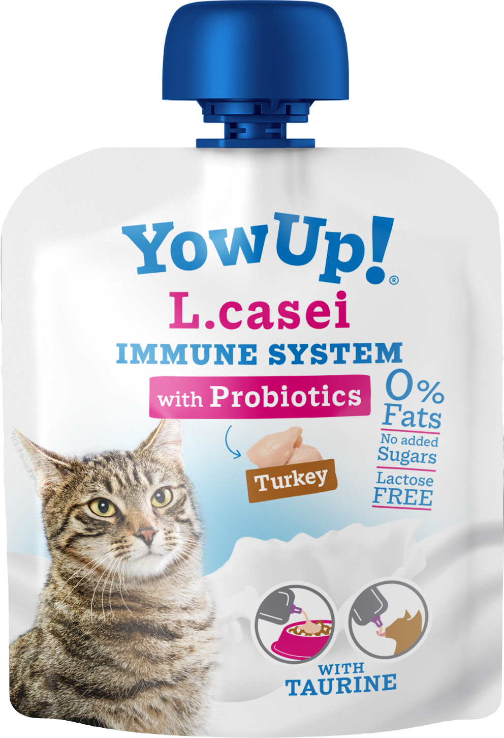 Kattenyoghurt met Probiotica en Kalkoen, Lactosevrij, 85 g – YowUp! L. Casei Immune System Turkey Katzenjoghurt mit Probiotika und Pute, laktosefrei, 85 g – YowUp! L. Casei Immune System Turkey