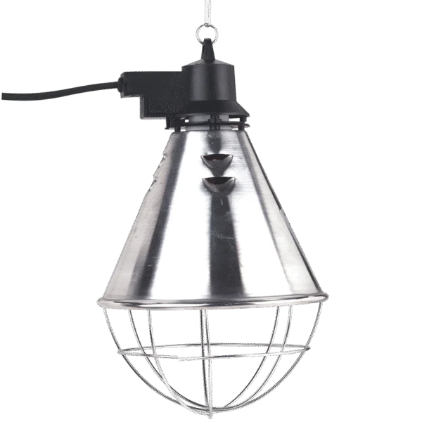 Lampenschirm für Infrarotlampe mit 5 m Kabel und Energiesparschalter, ohne Lampe