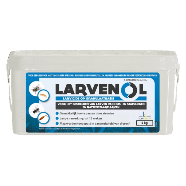 Fliegenlarvenmittel als Granulat für Rinderställe, 5 kg – Larvenol 4GR