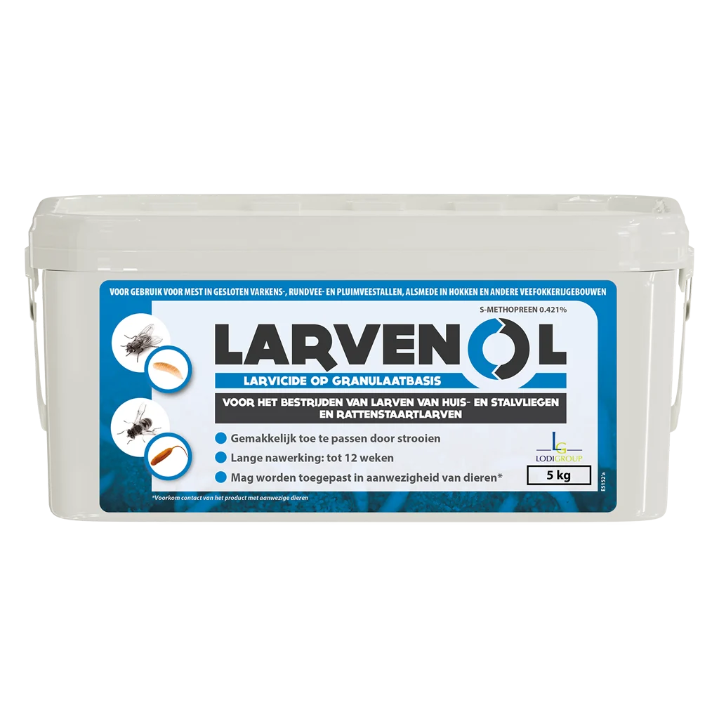Fliegenlarvenmittel als Granulat für Rinderställe, 5 kg – Larvenol 4GR – Bild 1