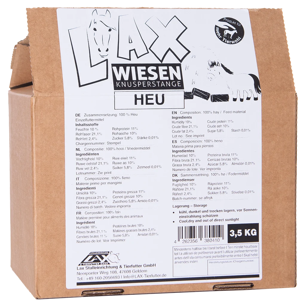 Knabberblock für Pferde mit Weideheu, 4 Stück – LAX Tierfutter Weide Knabberblock Heu – Bild 2
