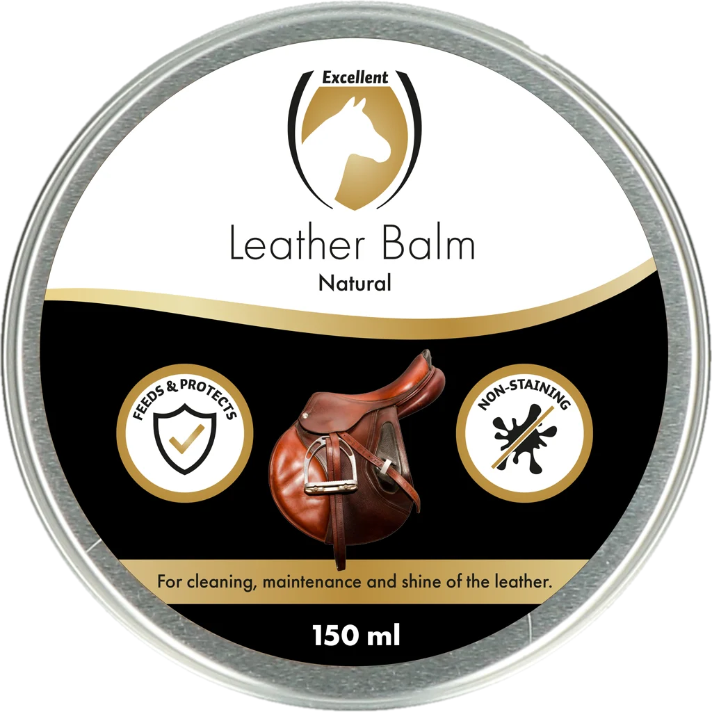 LEDEB002E.png Lederbalsam mit Bienenwachs und Lanolin, Natur, 150 ml – Excellent Leder & Sattel Balm Natur – Bild 1