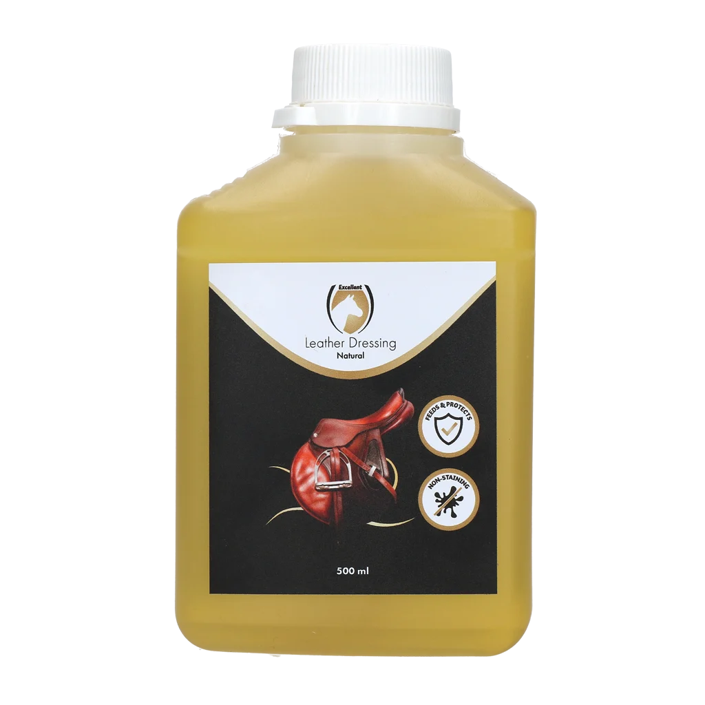 LEDEO003B.png Sattelöl mit Lanolin, 500 ml – Excellent Leather Dressing Naturel – Bild 1