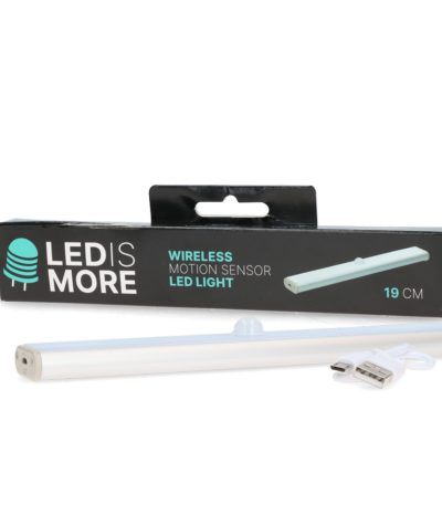 Lampe mit LED und Bewegungsmelder, per USB aufladbar, 19 cm – Led is more
