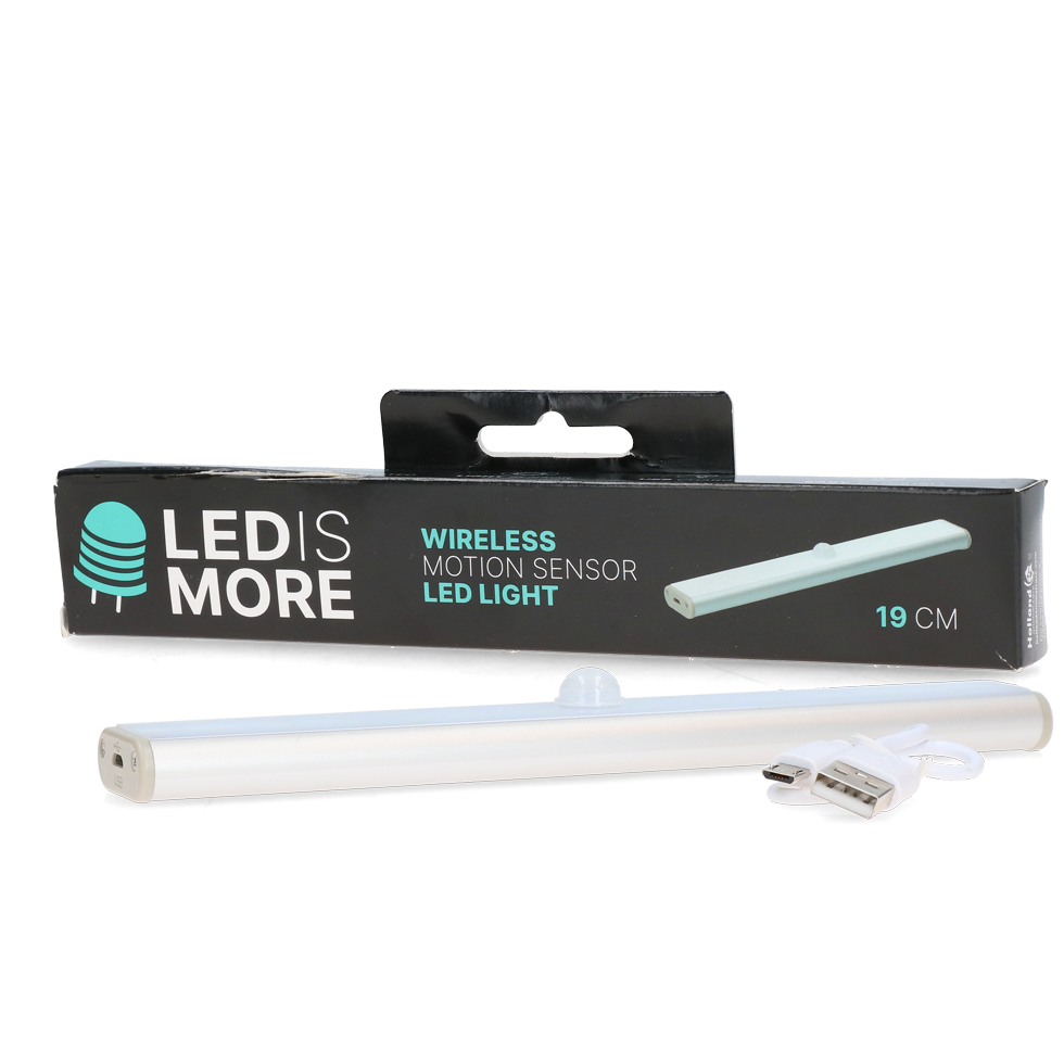 LED Lamp met Bewegingssensor, Oplaadbaar via USB, 19 cm – Led is more Lampe mit LED und Bewegungsmelder, per USB aufladbar, 19 cm – Led is more