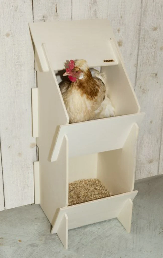 Holznest für Hühner mit 2 Abteilen, Innenmaß 27 x 31 cm – Kerbl Duo – Bild 2