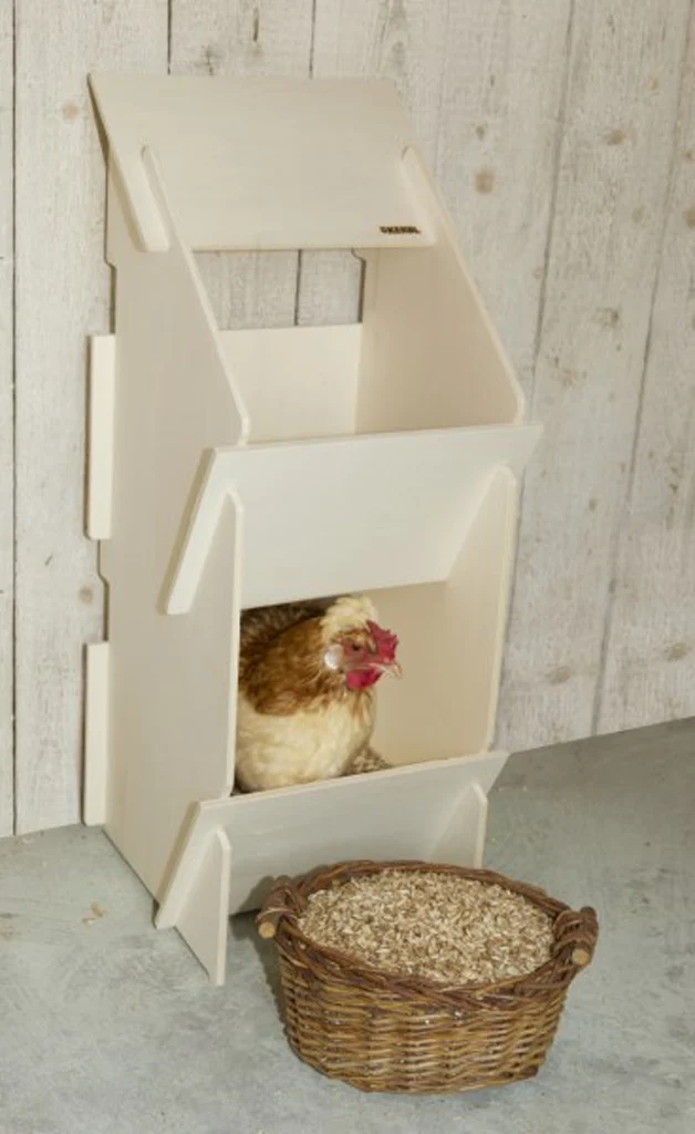 Holznest für Hühner mit 2 Abteilen, Innenmaß 27 x 31 cm – Kerbl Duo – Bild 3
