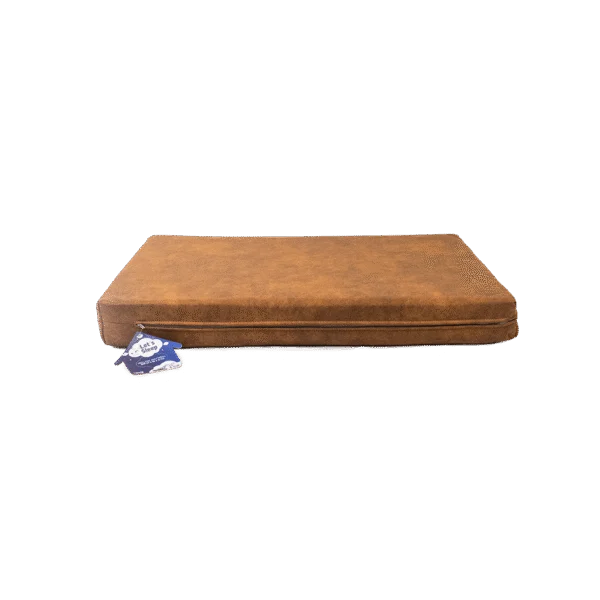 Orthopädisches Hundekissen mit Memoryschaum, Cognac XL, 125 x 90 x 10 cm – Let's Sleep Mellow Mattress