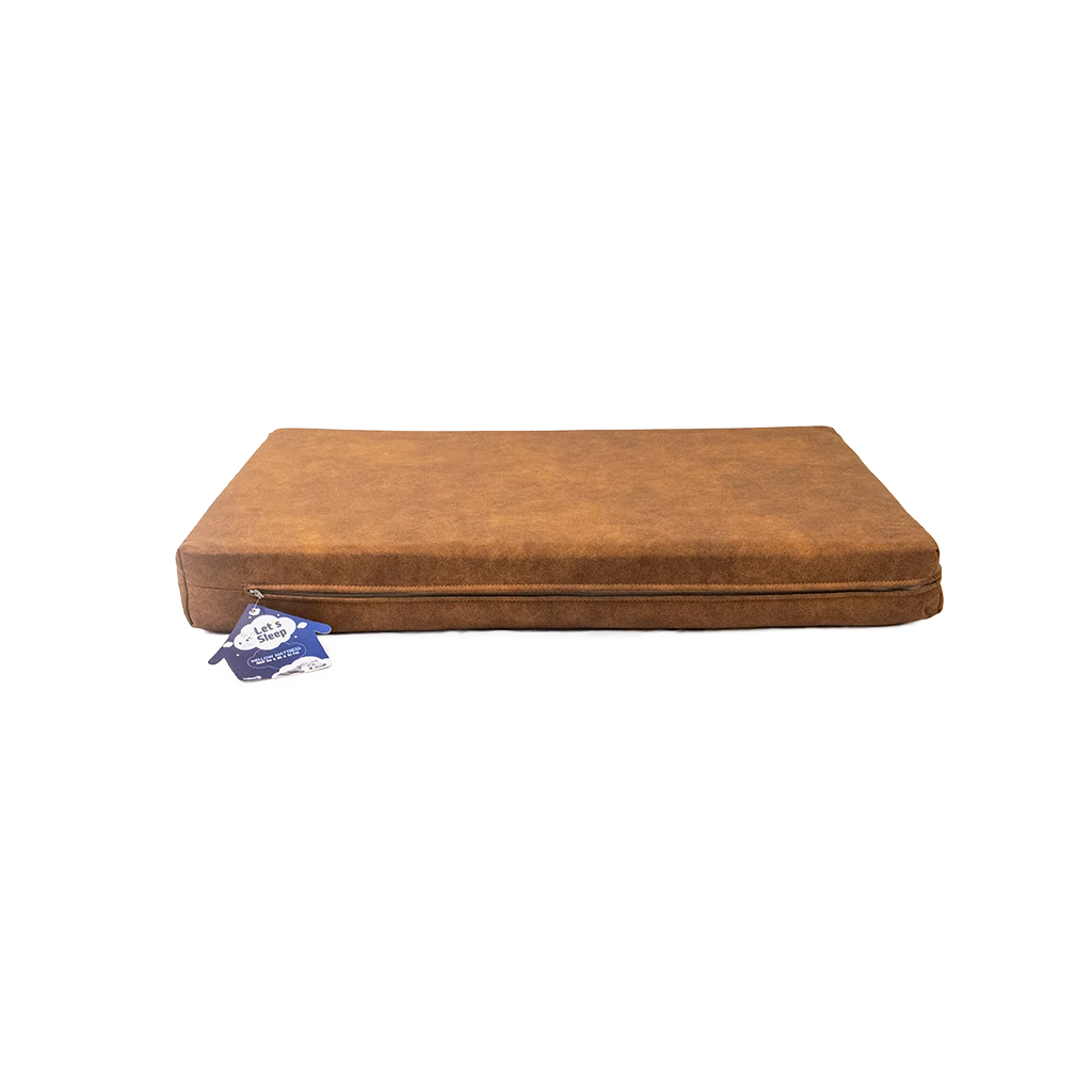 LETS0502B.png Orthopädisches Hundekissen mit Memoryschaum, Cognac XL, 125 x 90 x 10 cm – Let's Sleep Mellow Mattress – Bild 1