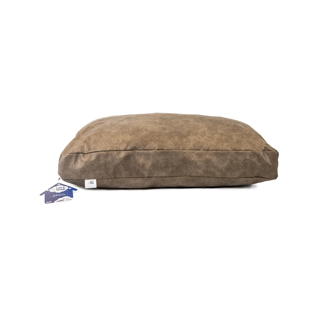 Hundekissen mit Schaumstoffflocken M Taupe, 80 x 55 x 10 cm – Let's Sleep Plush Pillow – Bild 1