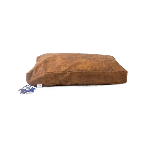 Hundekissen mit Schaumstoffflocken L Cognac, 100 x 75 x 10 cm – Let's Sleep Plush Pillow