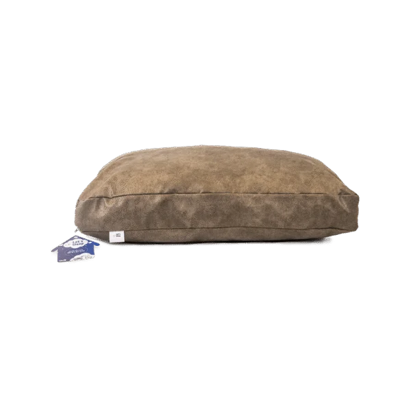 Hundekissen mit Schaumstoffflocken XL Taupe, 125 x 90 x 10 cm – Let's Sleep Plush Pillow