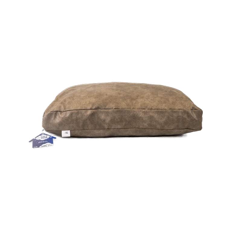 Hundekissen mit Schaumstoffflocken XL Taupe, 125 x 90 x 10 cm – Let's Sleep Plush Pillow