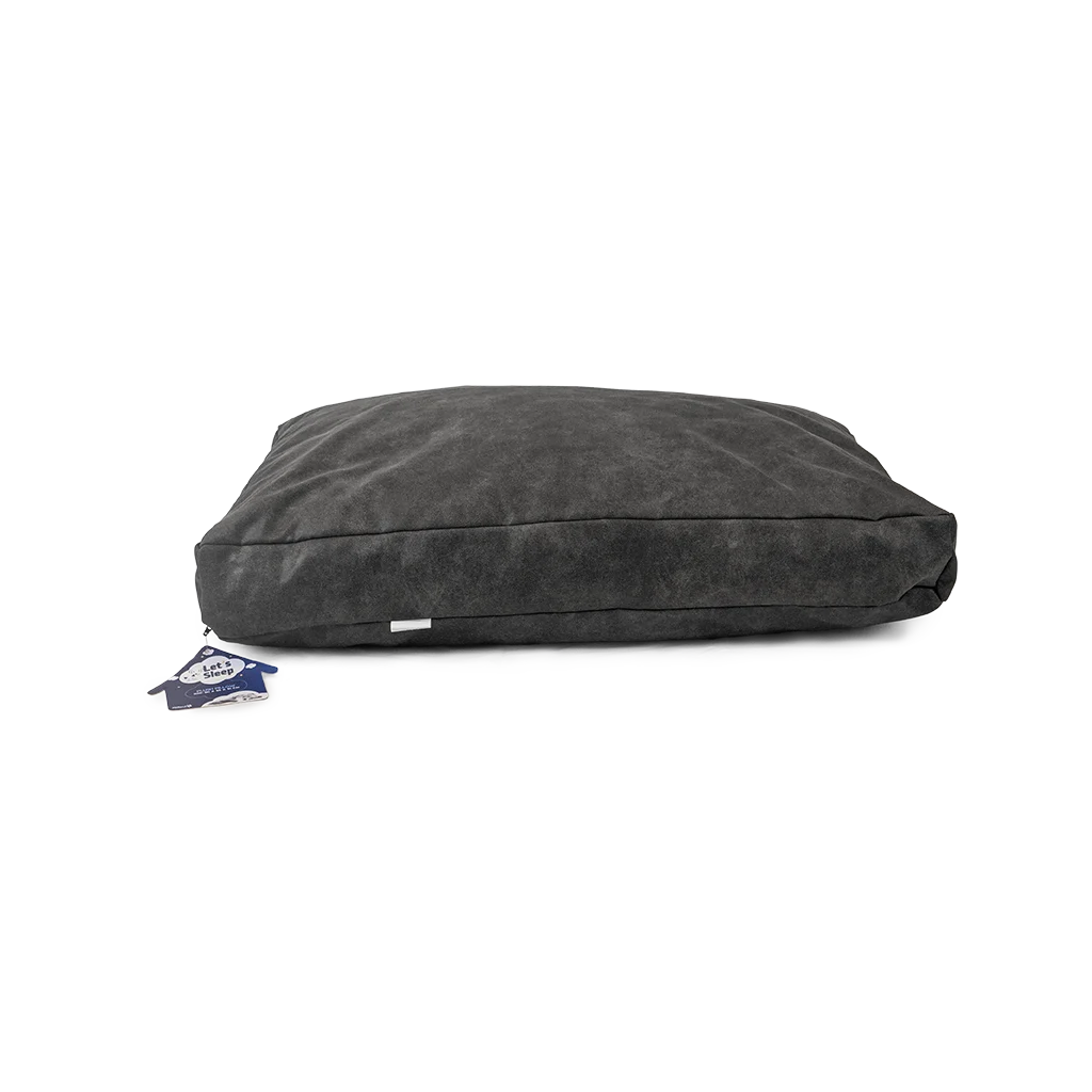 Hundekissen mit Schaumstoffflocken XL Anthrazit, 125 x 90 x 10 cm – Let's Sleep Plush Pillow – Bild 1