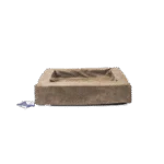 Hunde Bett mit erhöhtem Rand, Taupe M, 60 x 50 x 12 cm – Let's Sleep Comfy Cushion
