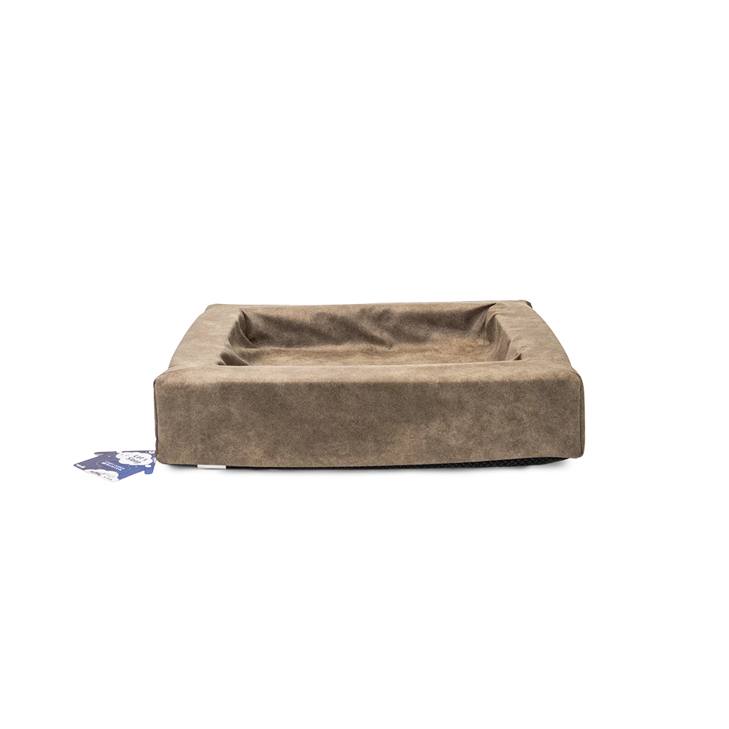 LETS0520A.png Hunde Bett mit erhöhtem Rand, Taupe M, 60 x 50 x 12 cm – Let's Sleep Comfy Cushion – Bild 1