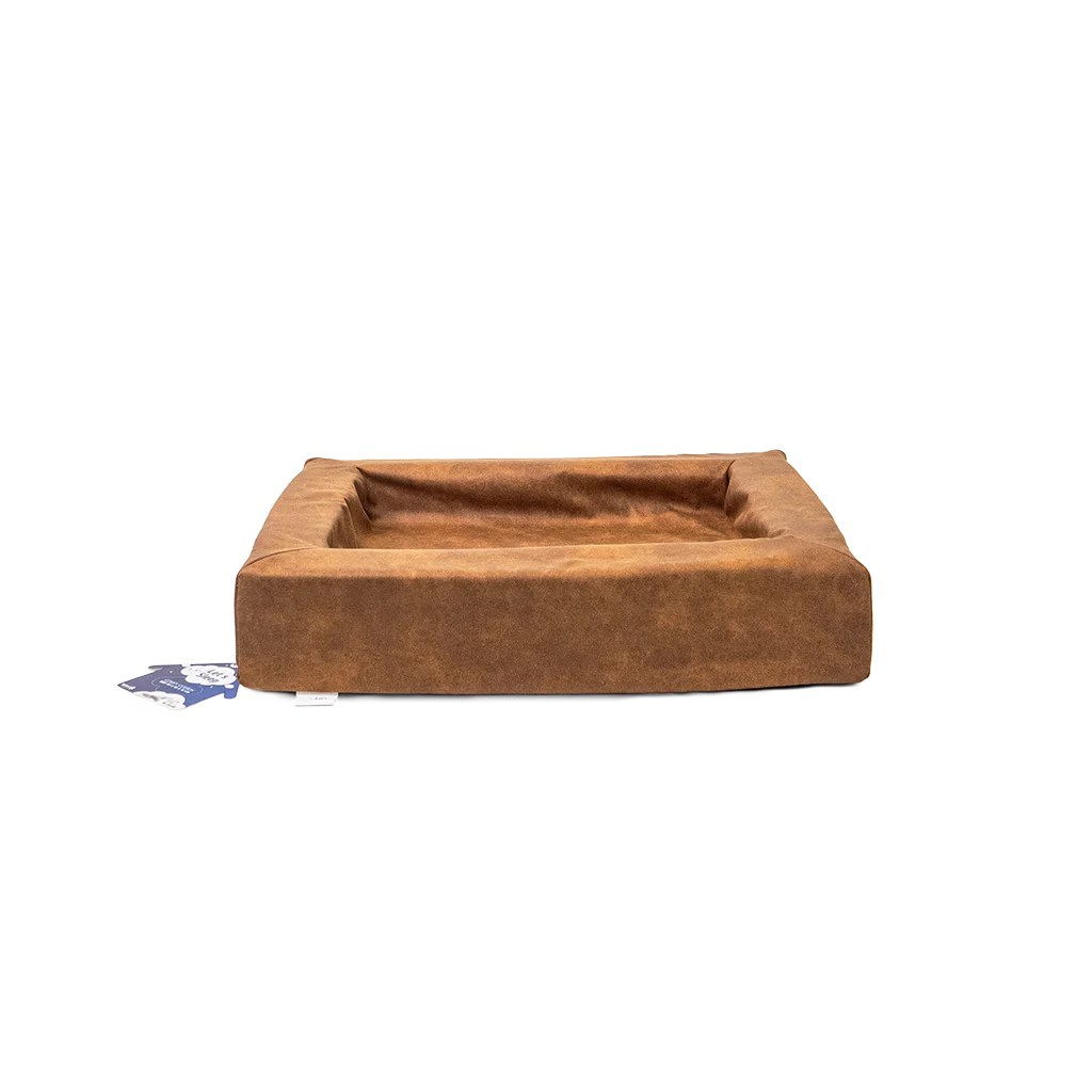LETS0520B.png Hundekissen mit erhöhtem Rand Cognac, 60 x 50 x 12 cm – Let's Sleep Comfy Cushion M – Bild 1