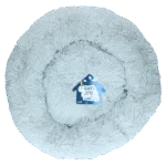 Hunde Bett in Donutform, Hellgrau L, ø 60 cm – Let's Sleep Donut