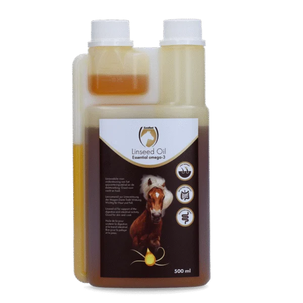 Leinöl für Pferde, kaltgepresst, 500 ml – Excellent Horse Linseed Oil