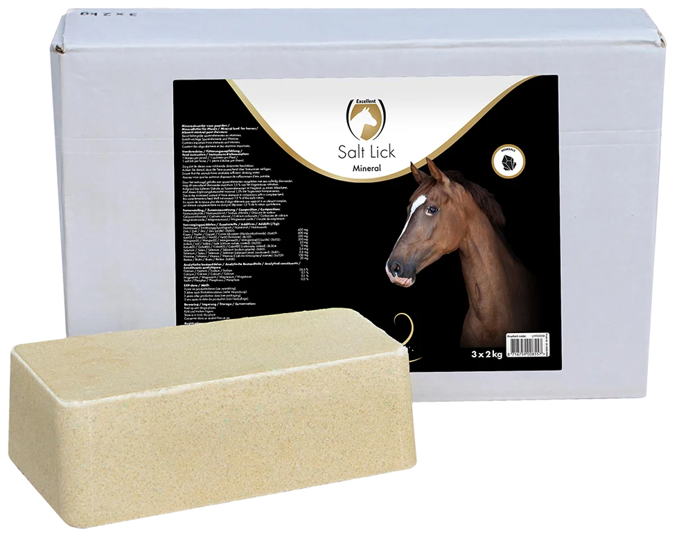 Mineralienleckstein für Pferde, 3 x 2 kg – Excellent Horse Salt Lick Mineral – Bild 1